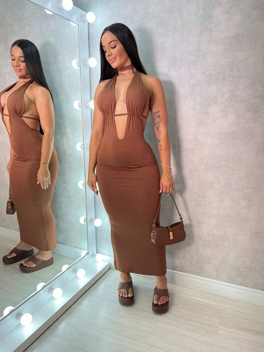 Vestido Brisa de Champagne - Sensualidade leve com sofisticação refinada