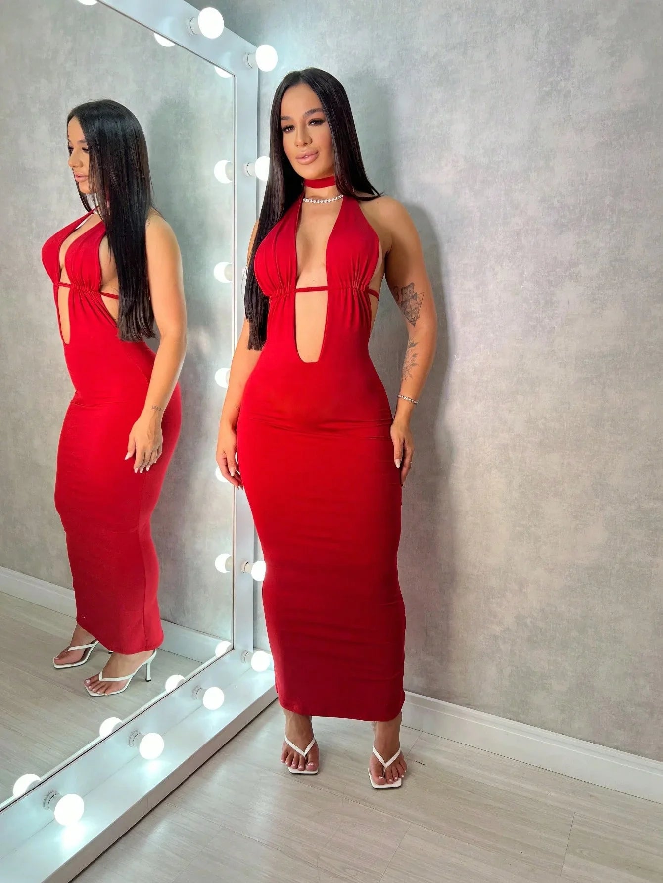 Vestido Brisa de Champagne - Sensualidade leve com sofisticação refinada