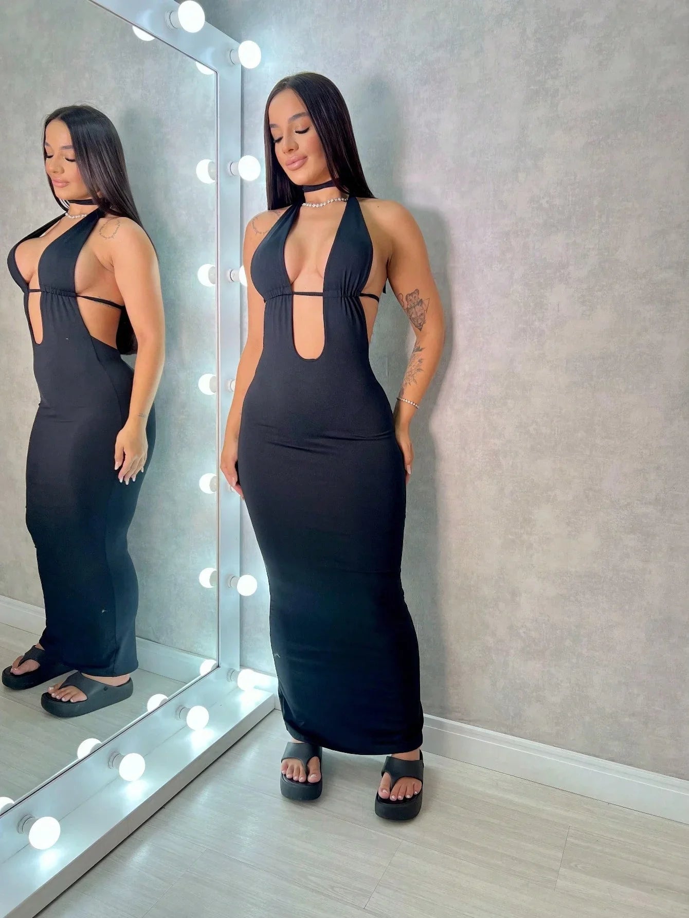 Vestido Brisa de Champagne - Sensualidade leve com sofisticação refinada
