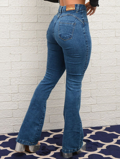 Calça Horizonte de Nice – Silhueta marcada, movimento livre, charme francês azul