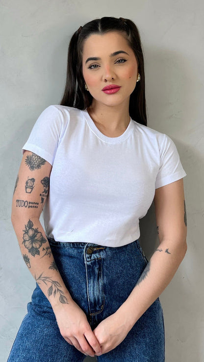 Camiseta Branca Básica Premium